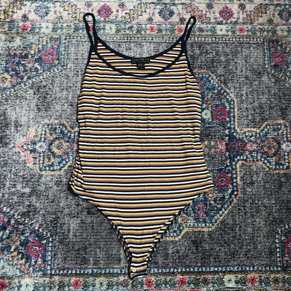 Forever 21 Tops - Striped cami bodysuit forever 21 plus size 3XL